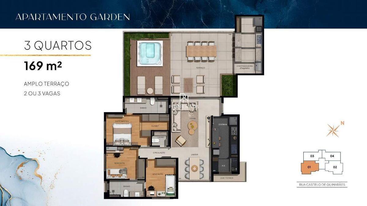 Apartamento, Castelo, 3 Quartos, 3 Vagas, 3 Suítes