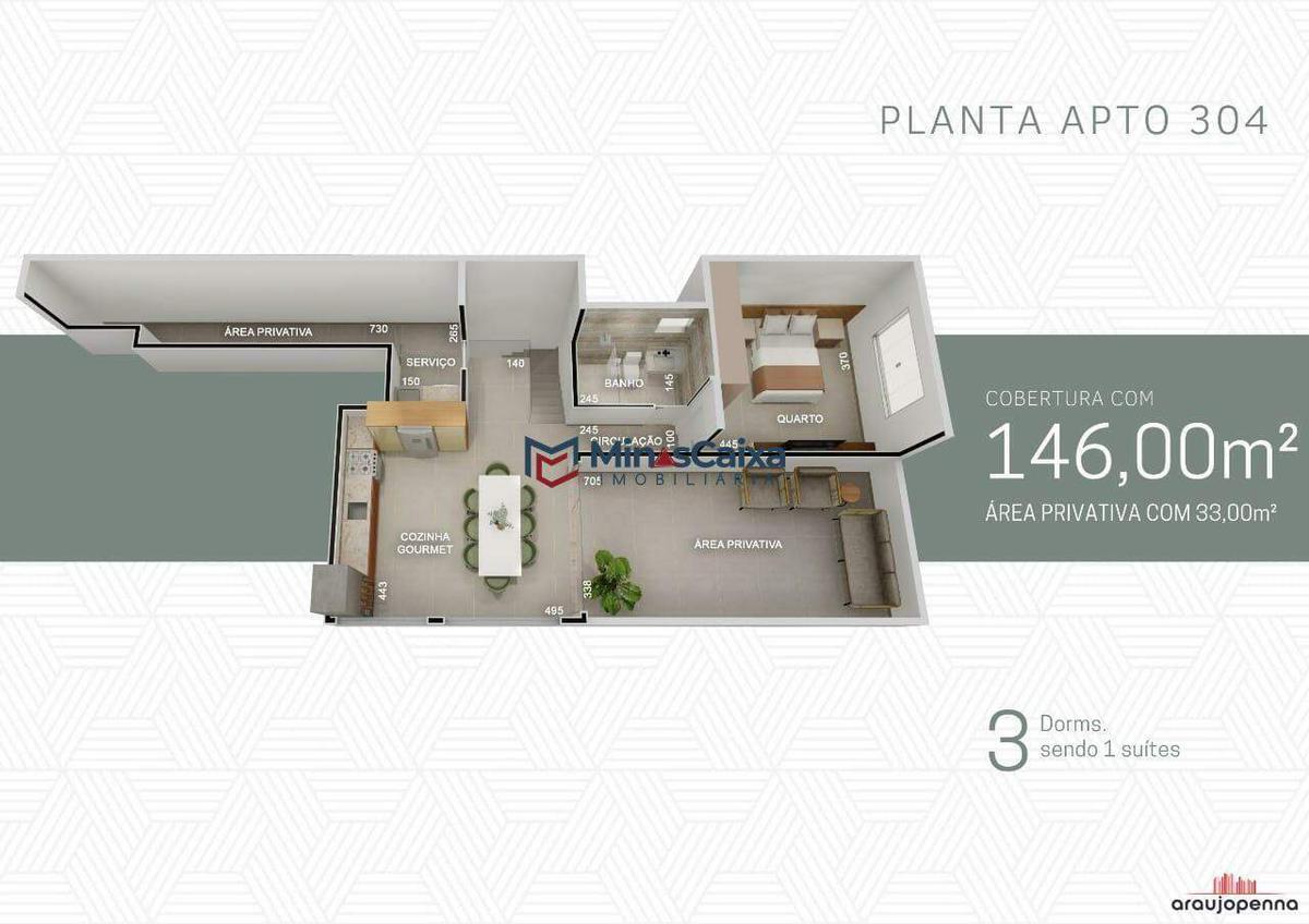 Apartamento, Vila dos Técnicos, 3 Quartos, 1 Vaga, 1 Suíte