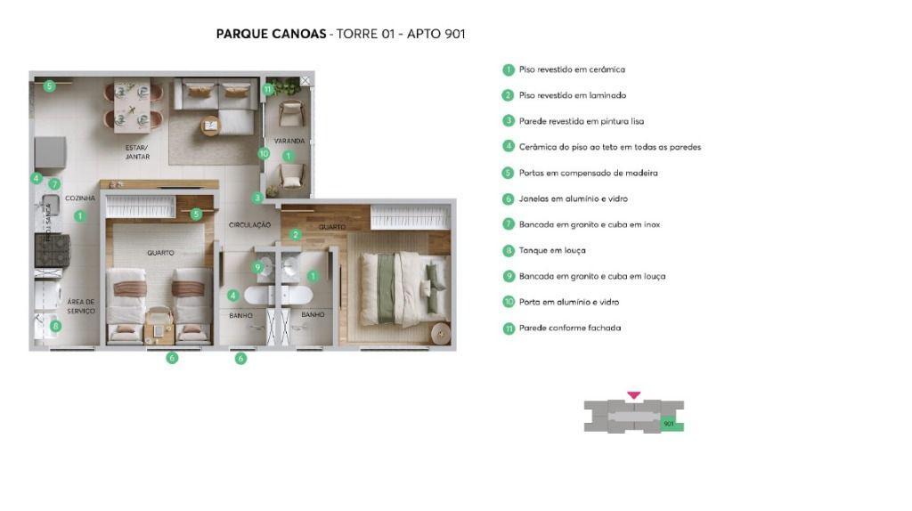Apartamento, Goiânia, 2 Quartos, 1 Vaga, 1 Suíte