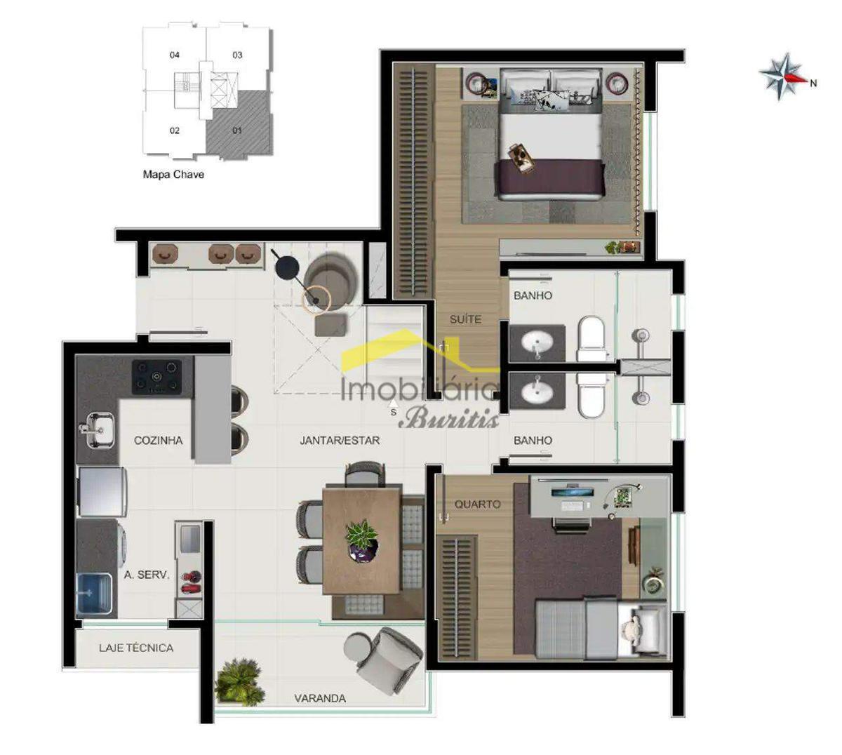 Apartamento, Nova Suíssa, 2 Quartos, 2 Vagas, 1 Suíte