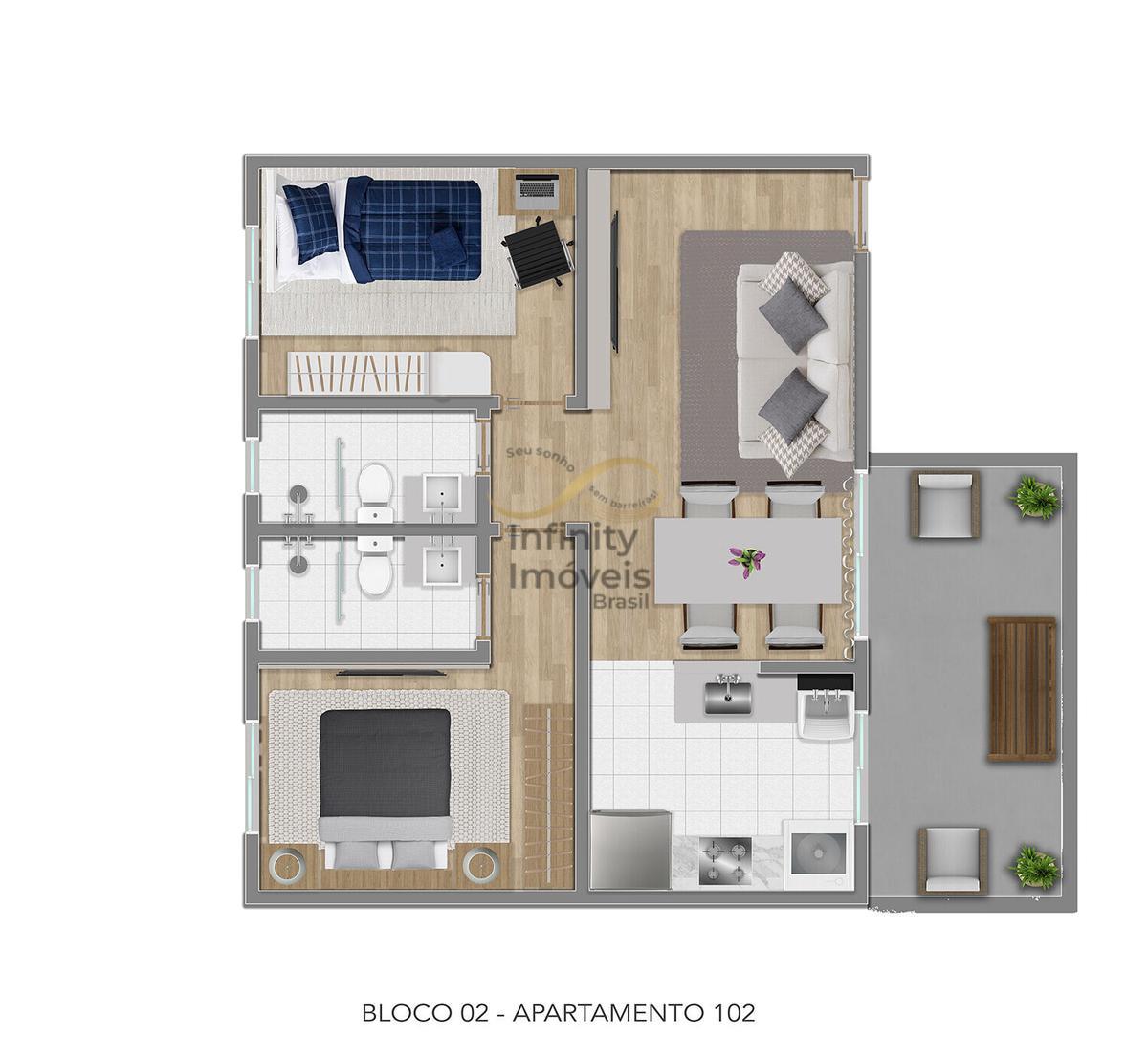 Cobertura, Paquetá, 2 Quartos
