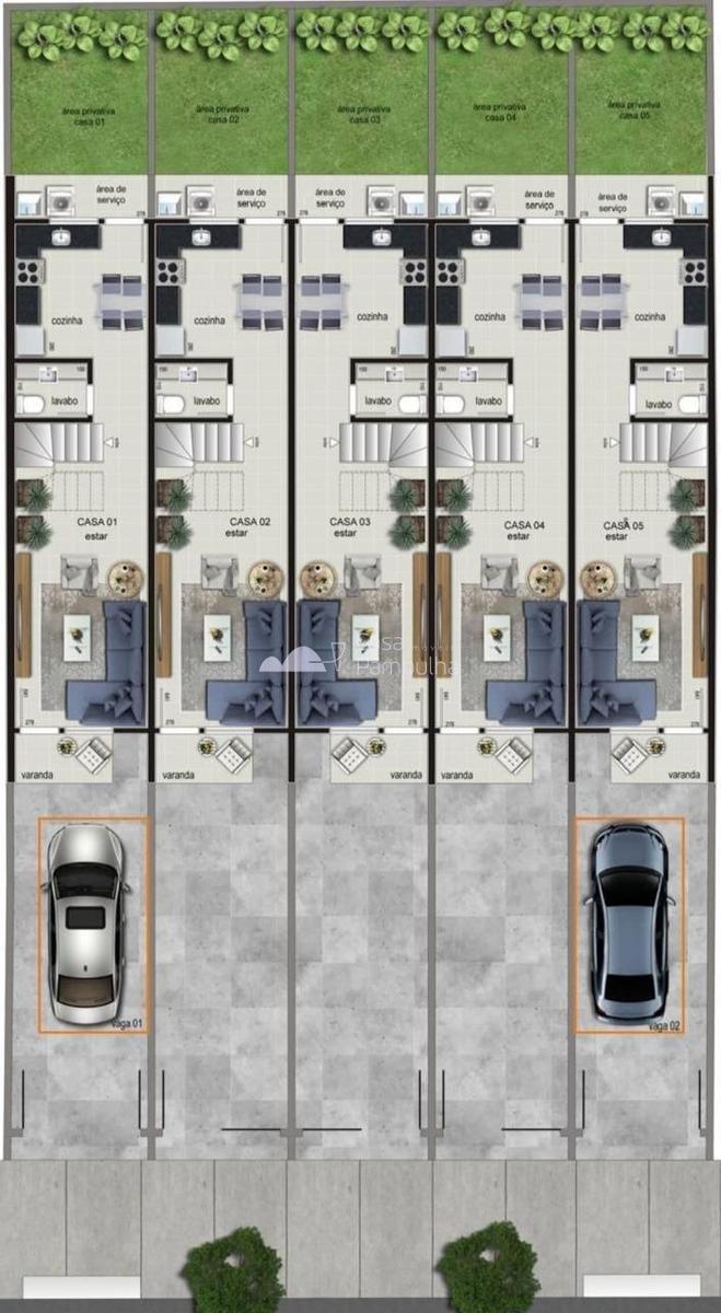 Casa, Santa Mônica, 2 Quartos, 2 Vagas, 2 Suítes