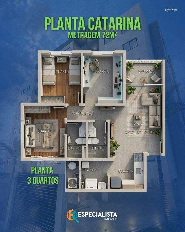 Apartamento, Nossa Senhora das Graças, 2 Quartos, 2 Vagas