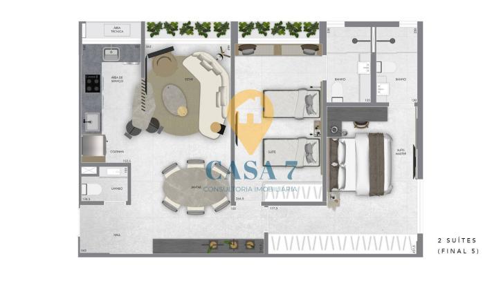 Apartamento, Carmo, 2 Quartos, 0 Vaga, 2 Suítes