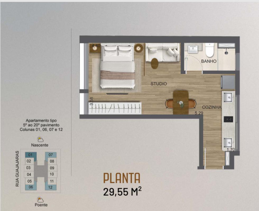 Apart Hotel, Lourdes, 1 Quarto, 1 Vaga