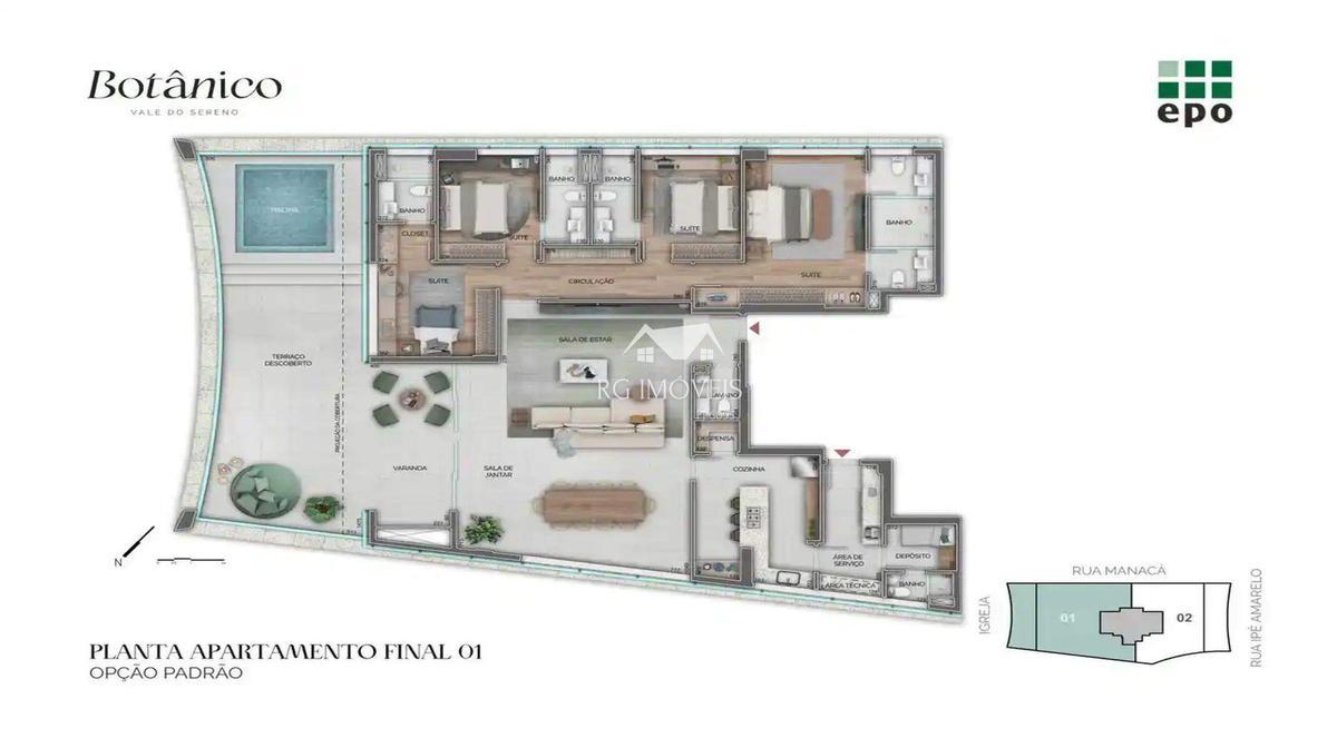 Apartamento, Vale do Sereno, 3 Quartos, 2 Vagas, 1 Suíte