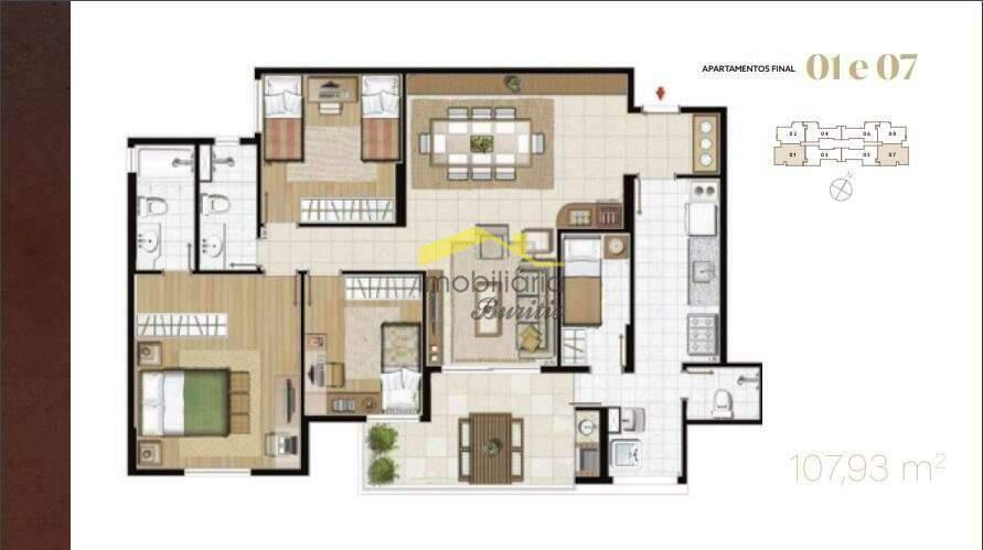 Apartamento, Vila da Serra, 3 Quartos, 2 Vagas, 1 Suíte