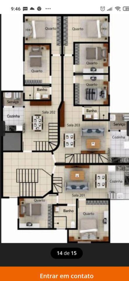 Cobertura, Xangri-lá, 2 Quartos, 1 Vaga, 0 Suíte