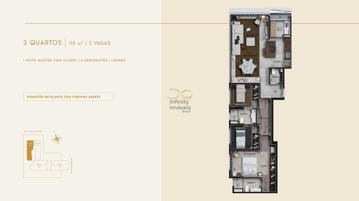 Apartamento, Funcionários, 4 Quartos