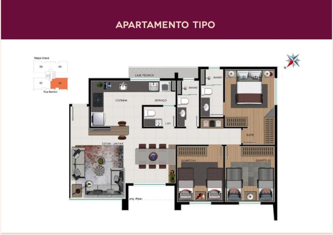 Apartamento, Cruzeiro, 3 Quartos, 2 Vagas, 1 Suíte