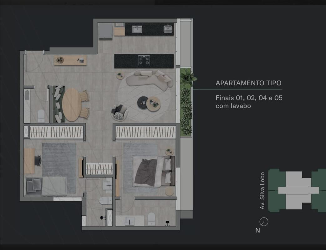 Apartamento, Nova Granada, 2 Quartos, 2 Vagas, 2 Suítes