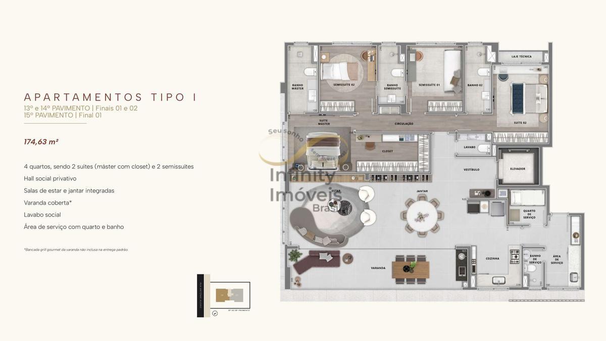 Apartamento, Lourdes, 4 Quartos