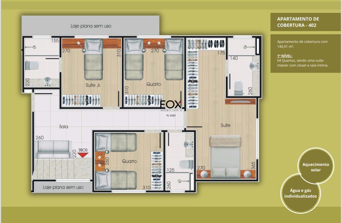 Apartamento, Vila Paris, 3 Quartos, 2 Vagas, 1 Suíte