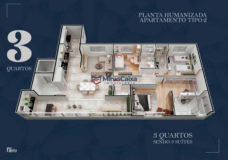 Apartamento, Cidade Nobre, 3 Quartos, 2 Vagas, 3 Suítes