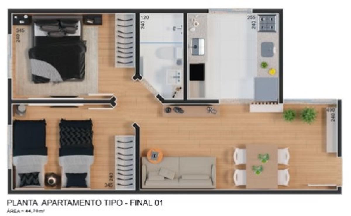 Apartamento, Bom Retiro, 2 Quartos, 1 Vaga