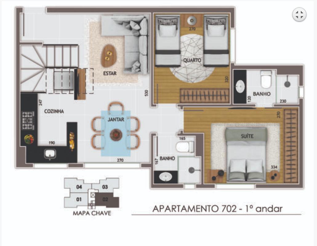 Cobertura, Buritis, 2 Quartos, 2 Vagas, 1 Suíte