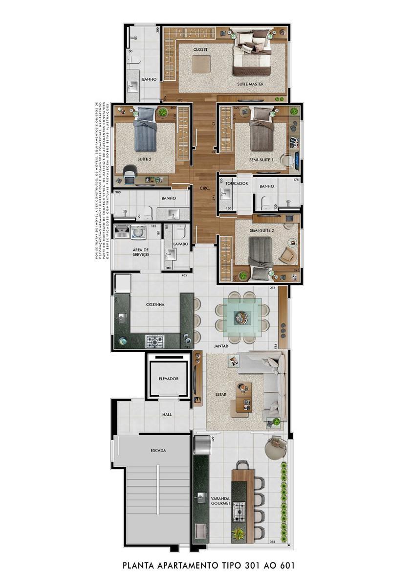 Apartamento, Castelo, 4 Quartos, 4 Vagas, 4 Suítes