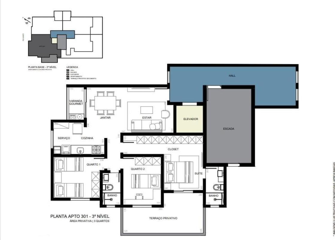 Apartamento, União, 3 Quartos, 2 Vagas, 1 Suíte