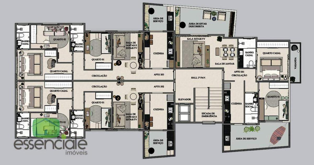 Apartamento, Riacho das Pedras, 2 Quartos, 2 Vagas, 1 Suíte