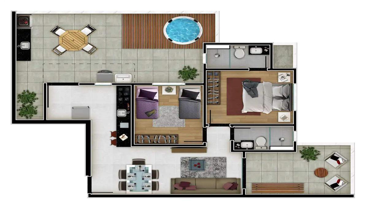 Cobertura, Alto Caiçaras, 3 Quartos, 2 Vagas, 1 Suíte