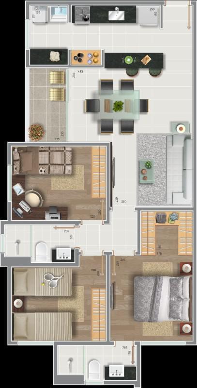 Cobertura, Sagrada Família, 3 Quartos, 3 Vagas, 1 Suíte