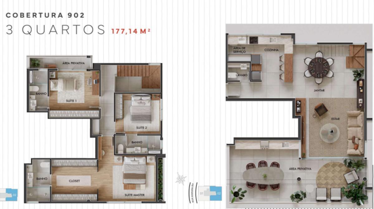 Cobertura, Santa Efigênia, 3 Quartos, 2 Vagas, 2 Suítes