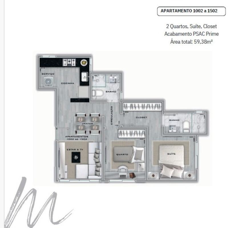 Apartamento, Lourdes, 2 Quartos, 2 Vagas, 1 Suíte
