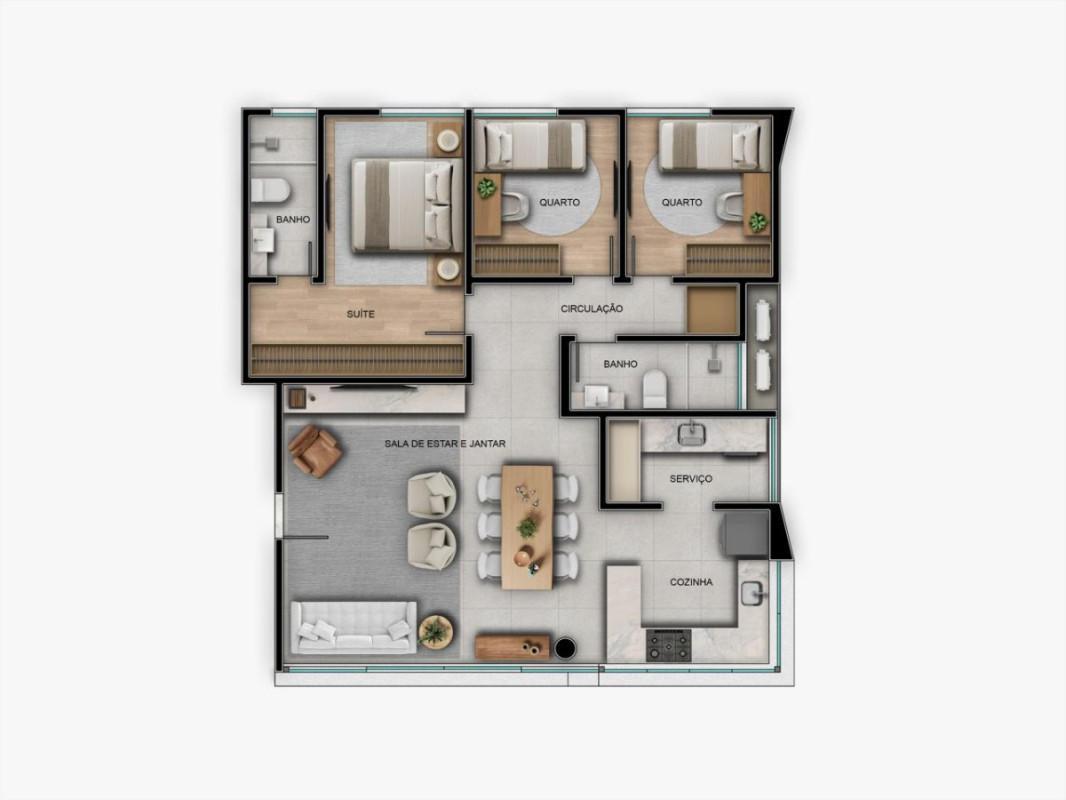 Apartamento, Barreiro, 3 Quartos, 2 Vagas, 1 Suíte