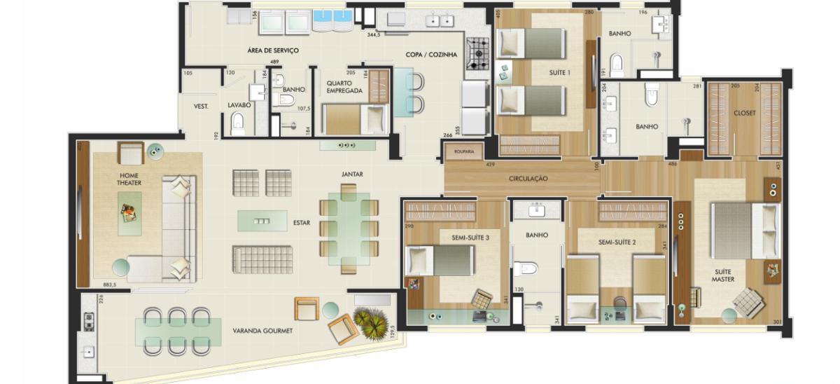 Apartamento, Carmo, 4 Quartos, 4 Vagas, 2 Suítes