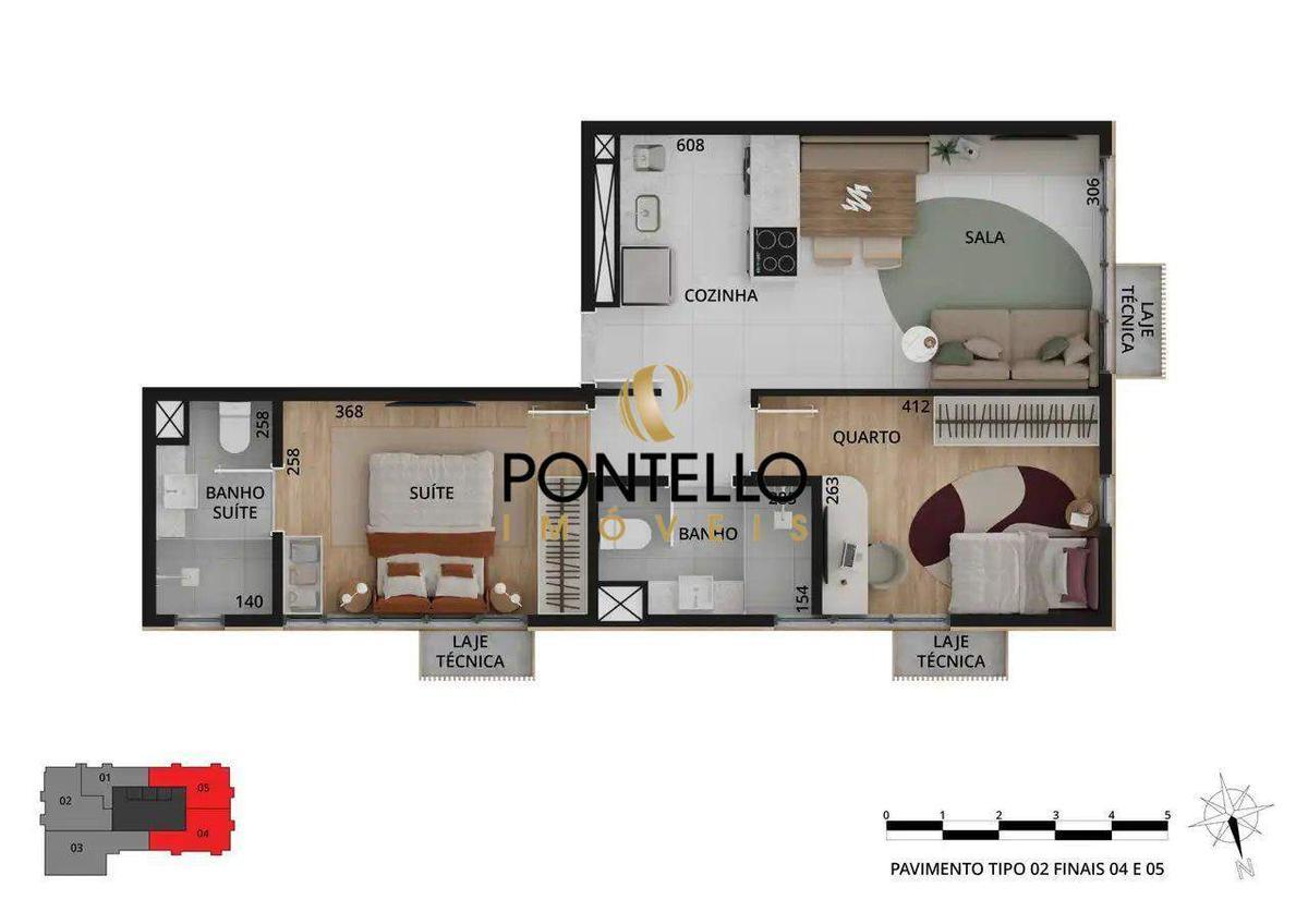 Apartamento, Vale do Sereno, 1 Quarto, 1 Vaga, 1 Suíte