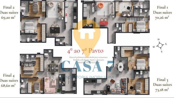 Apartamento, Lourdes, 2 Quartos, 0 Vaga, 2 Suítes
