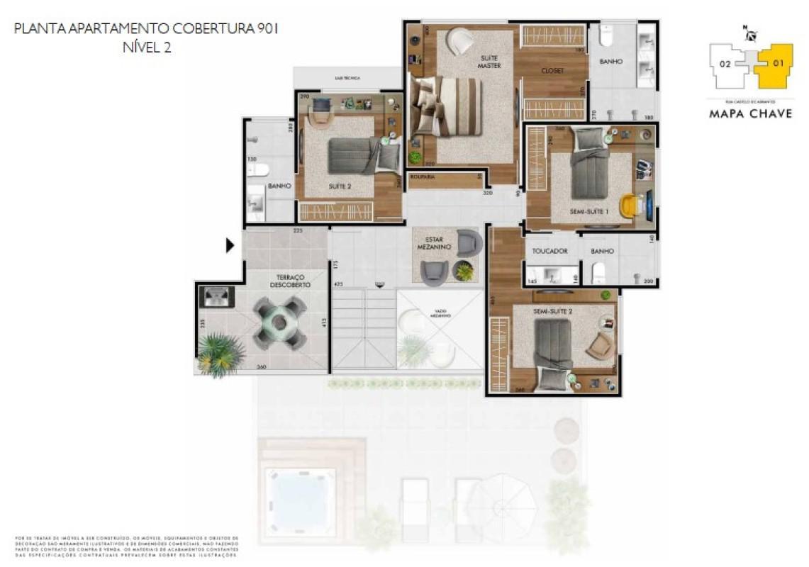 Cobertura, Castelo, 5 Quartos, 4 Vagas, 2 Suítes