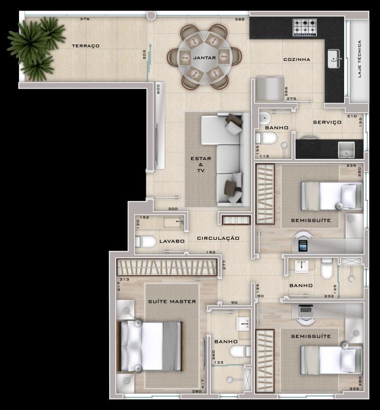 Apartamento, Santo Antônio, 3 Quartos, 2 Vagas, 1 Suíte