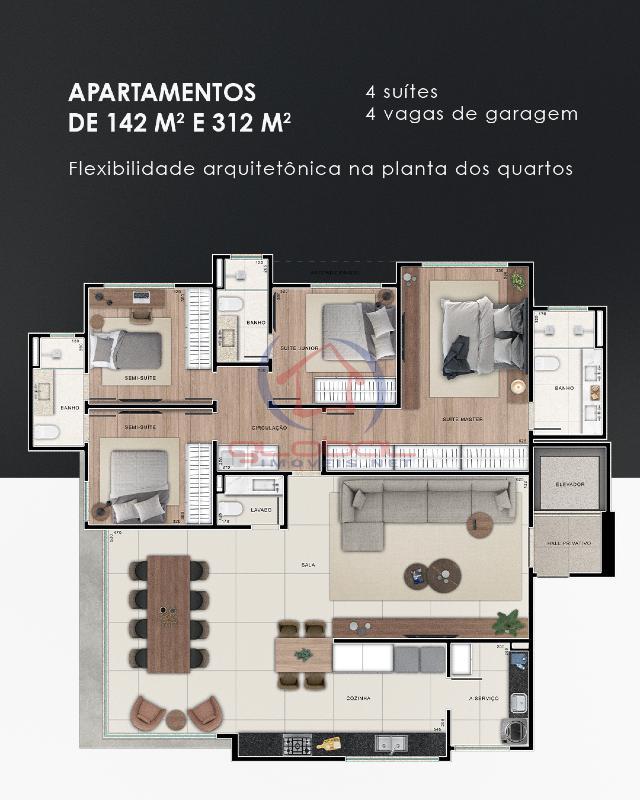 Apartamento, Ouro Preto, 4 Quartos, 4 Vagas, 4 Suítes