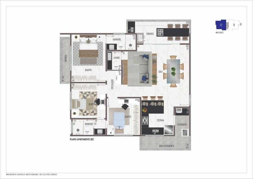Apartamento, Jardim Riacho das Pedras, 3 Quartos, 2 Vagas, 1 Suíte