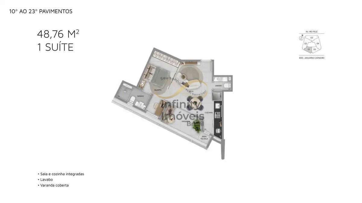 Apartamento, Vale do Sereno, 1 Quarto