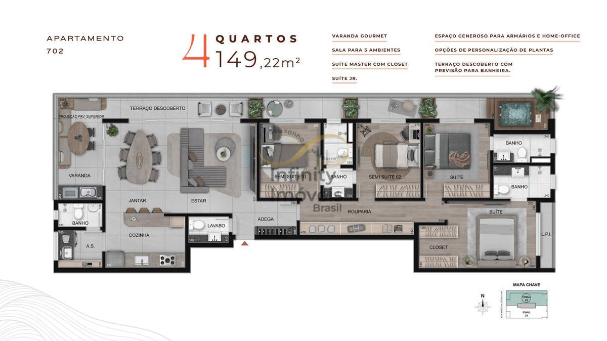 Apartamento, Gutierrez, 4 Quartos