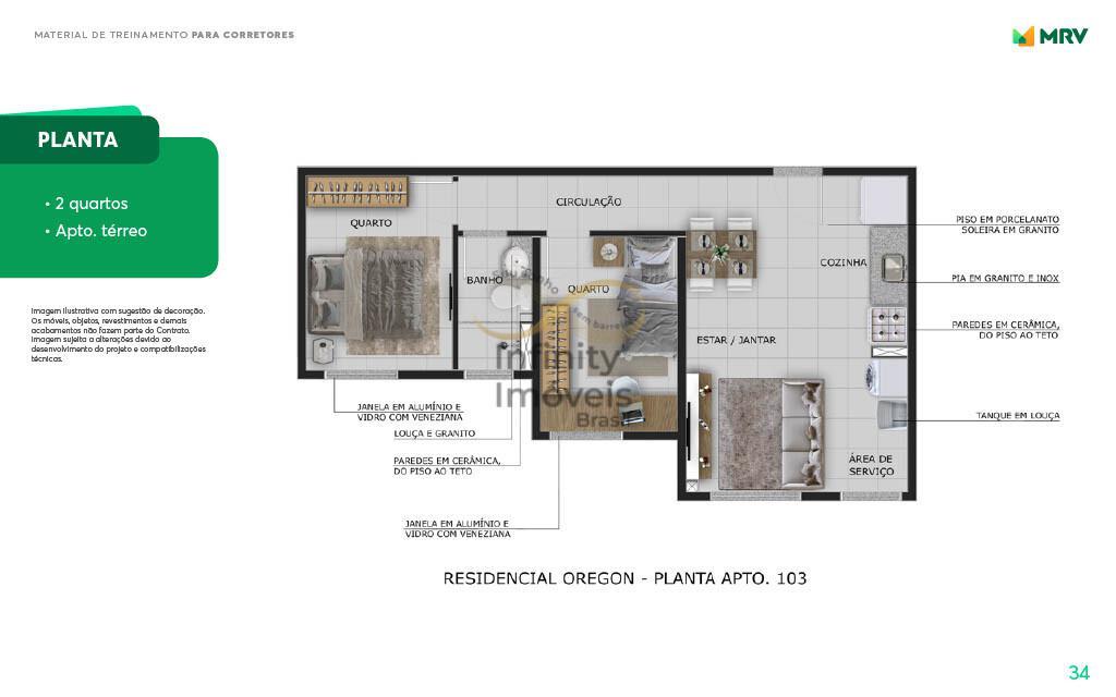 Apartamento, Havaí, 2 Quartos