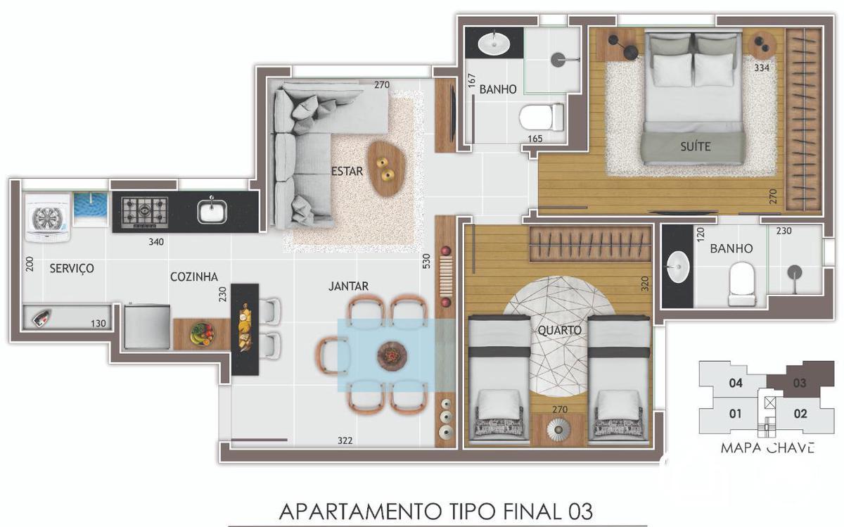 Apartamento, Buritis, 2 Quartos, 2 Vagas, 1 Suíte