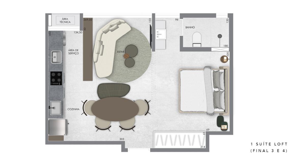 Apartamento, Sion, 1 Quarto, 1 Vaga, 1 Suíte