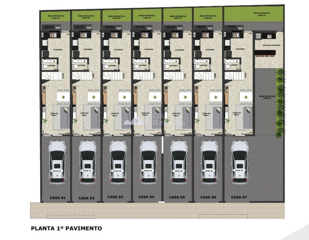 Casa, Candelária, 2 Quartos, 1 Vaga, 2 Suítes