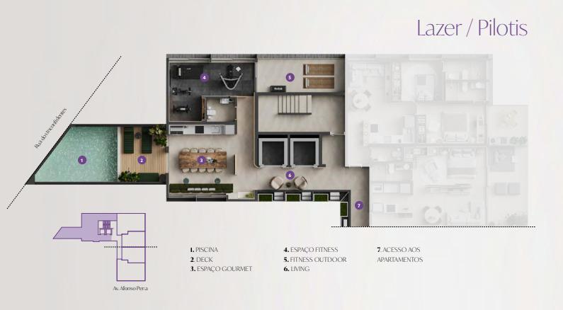 Apartamento, Funcionários, 1 Quarto, 1 Vaga, 2 Suítes