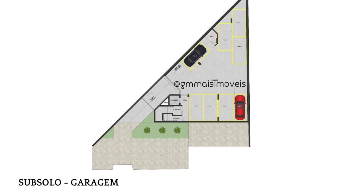 Apartamento, Funcionários, 2 Quartos, 1 Vaga, 1 Suíte