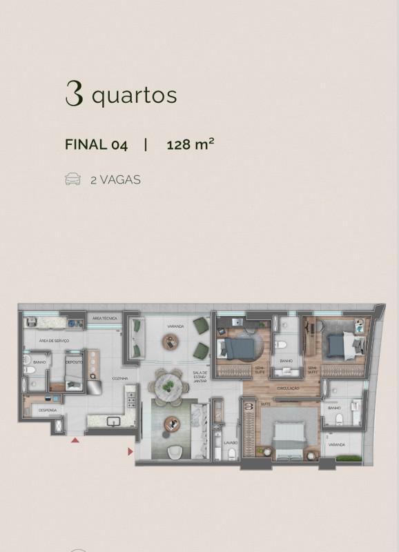 Apartamento, Vale do Sereno, 4 Quartos, 2 Vagas, 4 Suítes