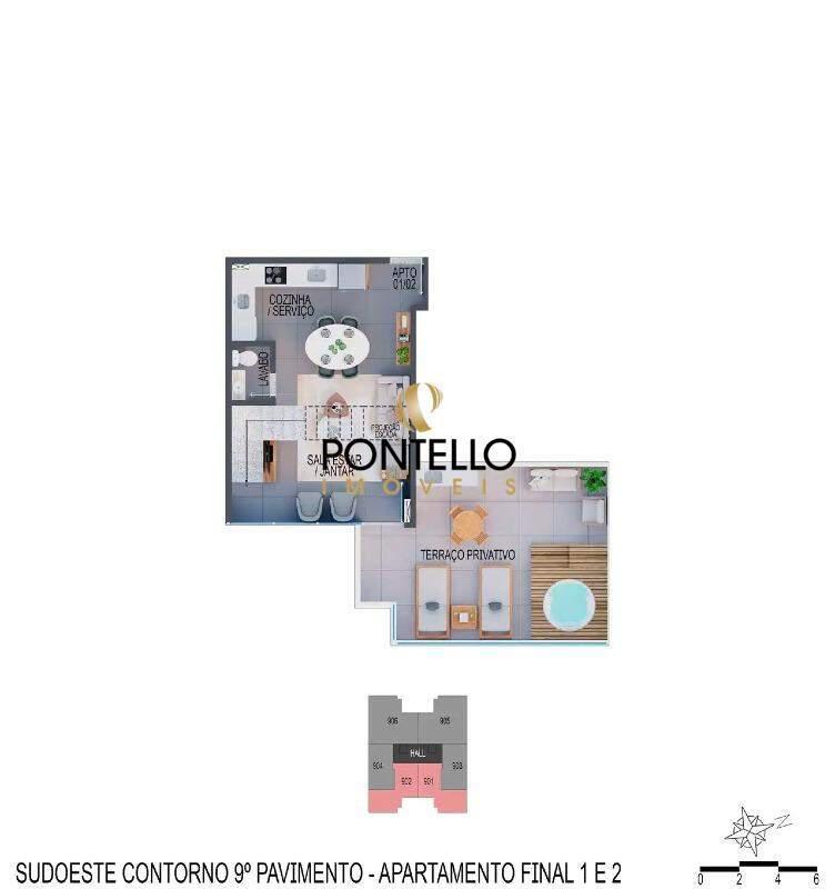 Apartamento, Santa Efigênia, 1 Quarto, 1 Vaga, 1 Suíte