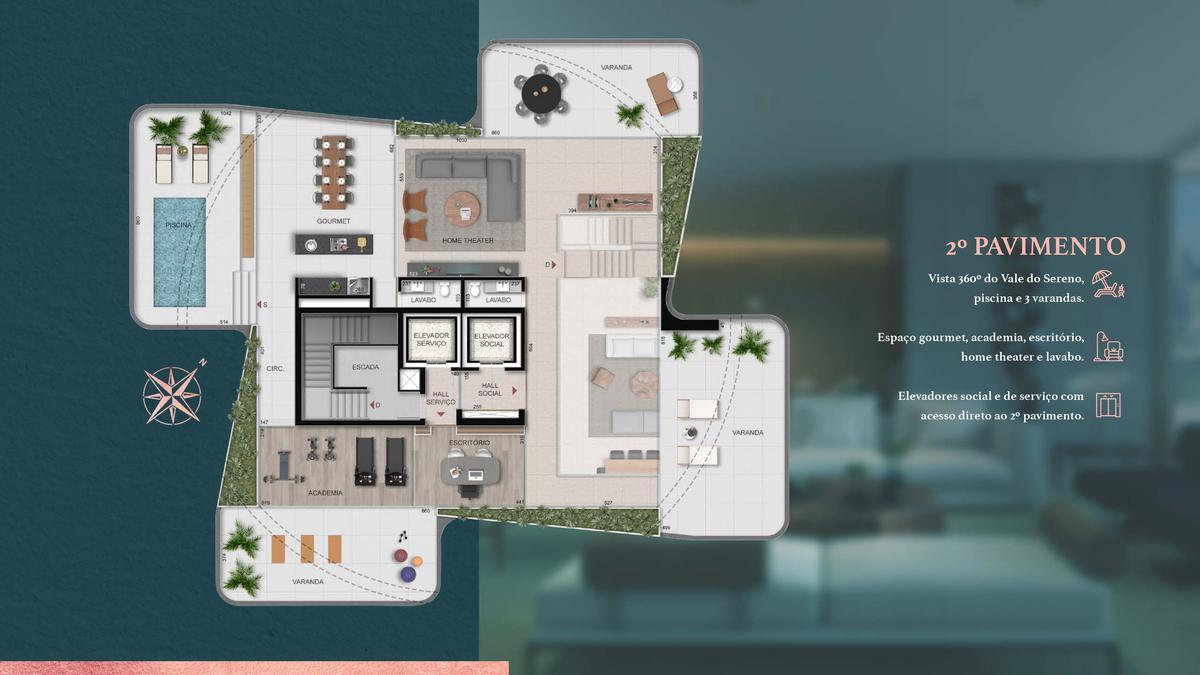 Apartamento, Vale do Sereno, 4 Quartos, 5 Vagas, 4 Suítes