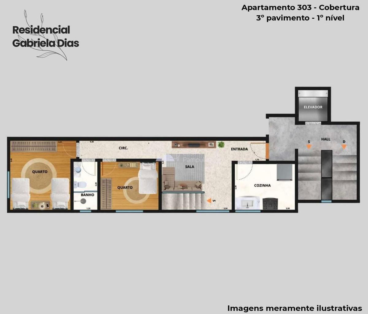 Apartamento, Santa Mônica, 3 Quartos, 2 Vagas, 1 Suíte