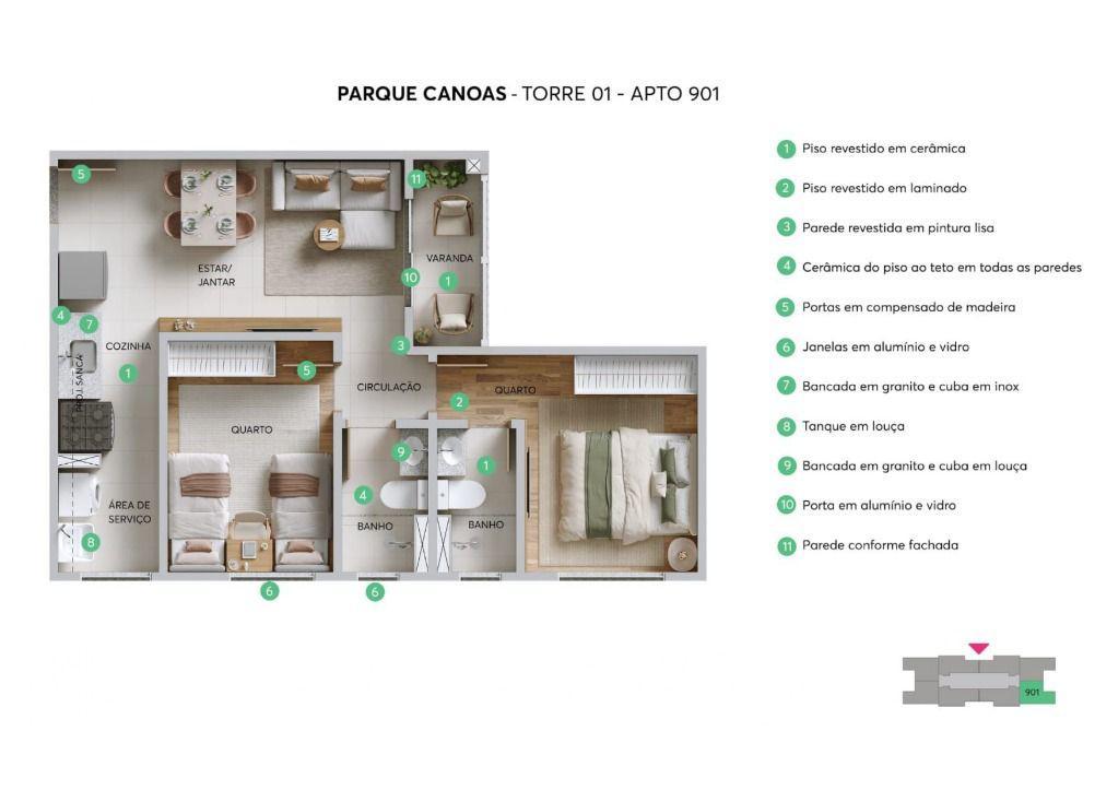 Apartamento, Betânia, 2 Quartos, 1 Vaga, 1 Suíte