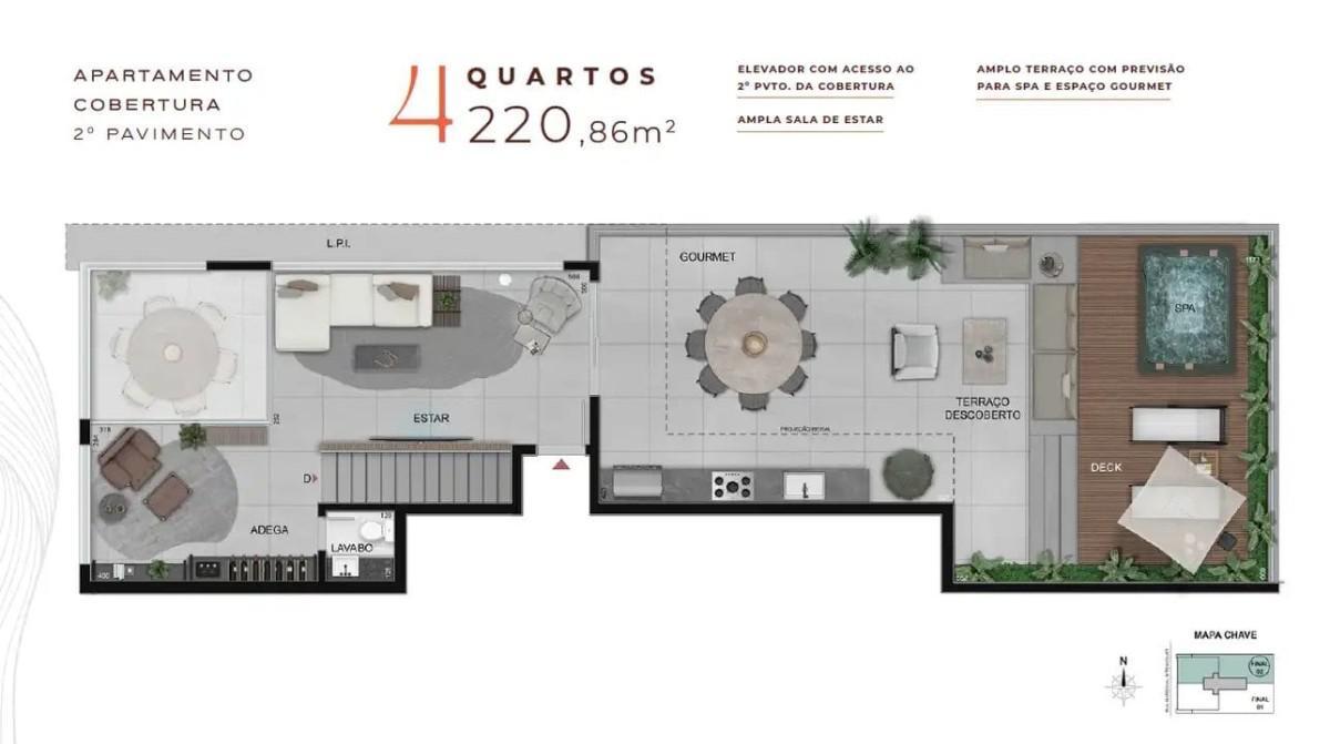 Cobertura, Gutierrez, 4 Quartos, 3 Vagas, 2 Suítes