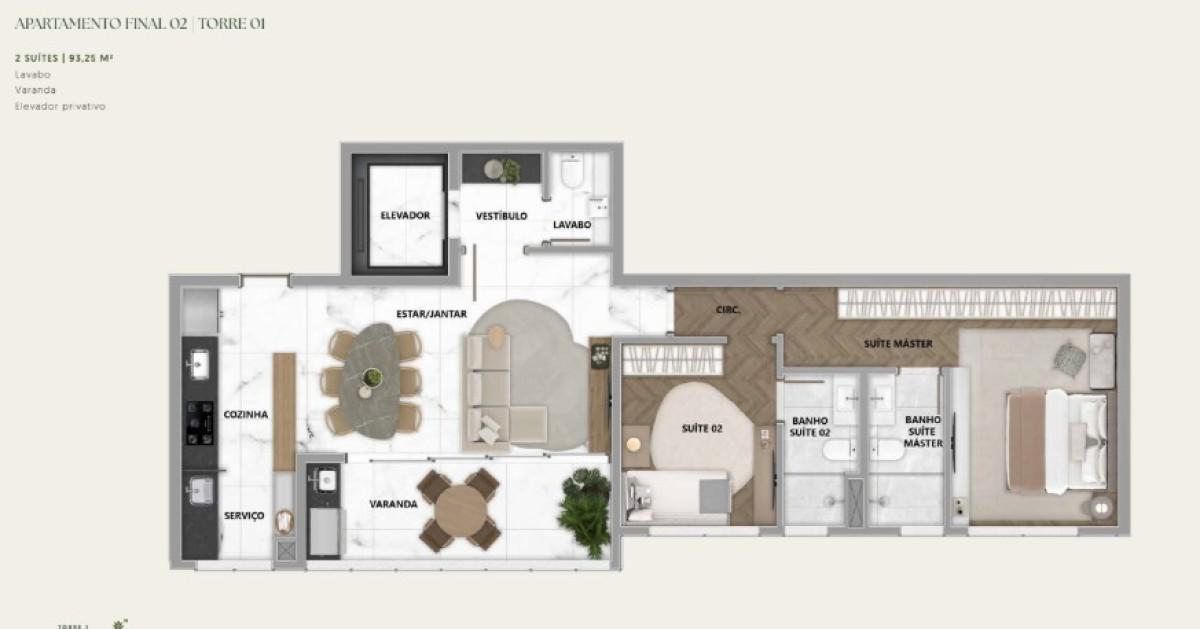 Apartamento, Vale do Sereno, 2 Quartos, 2 Vagas, 1 Suíte
